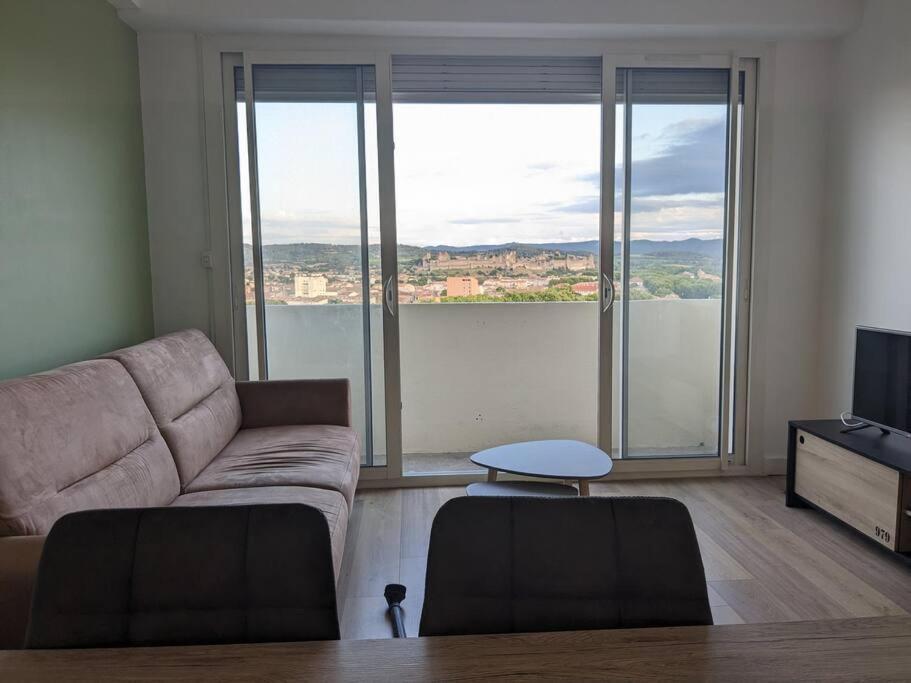 Appartment - Vue Imprenable Sur La Cite Medievale - Parking Gratuit - Climatise Carcassonne Exteriér fotografie